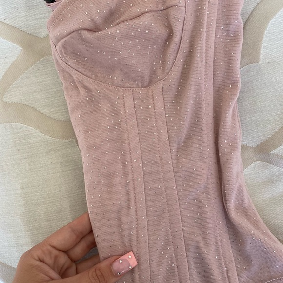 PINK SPARKLE BUSTIER CORSET -NWT - Picture 5 of 5